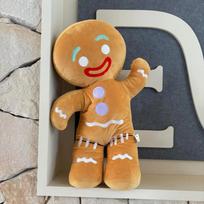 Cute Christmas Gingerbread Man Plush Toy Bag Pendant Stuffed Biscuit Man Doll Huggable Pillow Sofa Bed Cushion Home Decor Gifts 60cm brown
