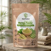 MEDMALON Moringa Powder 50g | Natural Herbal Hair Care & Skin Care Powder for Healthy Hair & Glowing Skin beige
