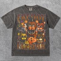 Freddy Fazbear Five Nights at Freddy’s Graphic Tee, FNAF Horror Game Shirt, Retro Animatronic Merch Gift For Woman and Man Unisex T-Shirt FD 140 brown