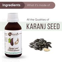 Naturalis Essence of Nature Extra Virgin Unrefined Cold Pressed Karanj Seed Oil for Skin | Cooling & Refreshing Care for Face & Body - 100ml black