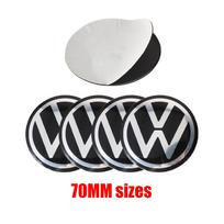 4PCS 70/80/90/100/120mm Car Styling Wheel Center Hub Cap Decoration Sticker Auto Refit Accessorie I1 For Volkswagen VW Emblem LOGO For Volkswagen white