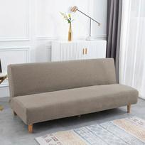 Žakardinis sofa-lova užvalkalas be porankių Elastingi sulankstomos sėdynės užvalkalai Svetainei 1/2/3 vietų sofos užvalkalai Ilgo krėslo apsauga S gray