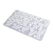 Keychain Letter Molds with Hole Alphabet Silicone Epoxy Molds for Keychain DIY 1 white