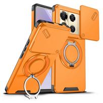 Shockproof Armor Slide Camera Case For infinix Note 40 Pro 5G 4G 50 Pro+4 Plus GT 20 Pro Magnetic Ring Holder Lens Protect Cover infinix GT 20 Pro orange
