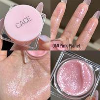 CACE Phantom Moon Light Highlighter: Long-Lasting, Fine Pearl Glitter Eyeshadow 3.2g gray