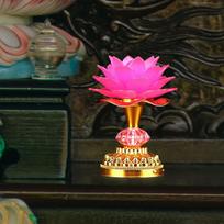 Buddhist Night Light Buddha Wishing Decor Altar Supplies for Yoga pink
