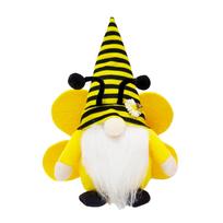 New Spring-Summer Bee Festival Knitted Sunflower Gnome Ornament black