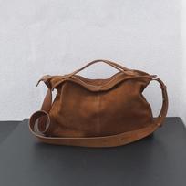 Autumn and winter matte cowhide lazy style suede tote bag commuter shoulder messenger genuine leather women's bag ruda