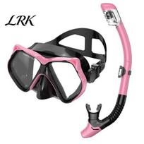 Easy Breath Snorkel Mask with Dry Top Snorkel, Leak-Proof Anti-Fog Panoramic Diving Snorkeling & Set, Waterproof Gear for Adults Flexible Fit G gray