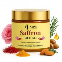 Nains Herbals Saffron Face Gel With Alpha Arbutin, Niacinamide, Hyaluronic Acid | Sandalwood, Turmeric & Rose| Skin Brightening, Reduce Pigmentatio beige