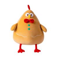 Cute xmas Gingerbread Man dundun Chicken Plush Baby Appease Doll Biscuits Man Pillow Cushion xmas Tree Toy Snowhouse Plush Gift brown