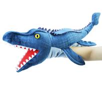 Naujas 11 stilių dinozaurų rankinė lėlė pliušiniai žaislai darželio pasirodymui ranka valdomos pirštinės Triceratopsas Tyrannosaurus Dilophosaurus 25CM