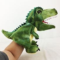 Naujas 11 stilių dinozaurų rankinė lėlė pliušiniai žaislai darželio pasirodymui ranka valdomos pirštinės Triceratopsas Tyrannosaurus Dilophosaurus 25CM black