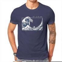Math Mathematics Meme The Great Fibonacci Wave Tshirt Vintage Alternative Men's Streetwear Tops Cotton Crewneck T Shirt M tamsiai mėlyna spalva