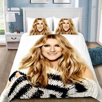 Celine Dion Duvet Cover Pillowcase Hasta Bedding Set Adult Boy Girl Bedroom Decoration Children Single Double Large Size 140x200cm beige