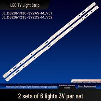 Backlight Strip JL.D32061330-392AS-M_V01 JL.D32061235-392DS-M_V02 NO.3159 Three-Terminal (2) blue