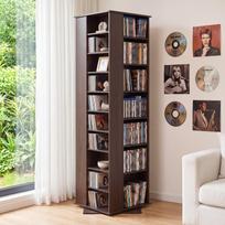 VEVOR Medijos laikymo spintelė, CD stovo bokštas, 34 skyrių besisukantis medijos bokšto stovas CD, DVD, knygoms ir žaidimų diskams, DVD stovas svetainei 47.5 x 47.5 x 163.6 cm