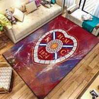 Heart of Midlothian futbolo klubo kilimas svetainei, miegamajam, namų sofos dekoravimui, vaikų žaidimų neslystantis grindų kilimėlis 40x60cm( 15x23in ) brown