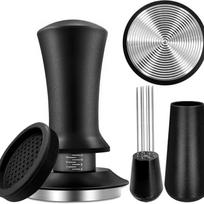 3/6/7Pcs 51Mm 53Mm 58Mm Espresso Tamper Barista Coffee Tamper With Calibrated Spring Loaded Stainless Steel Tampers A9 gray