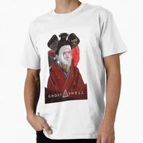 Asian Cyberpunk Ghost In The Shell Anime T Shirt 0507 Cyberpunk Major Motoko Graphic Tee Y2K cl XXXL brown