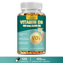 Airboy Vitamin D3 5000 IU Softgels - Bone Health, Muscle Support, Daily Wellness 120*1