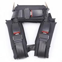 Vaikų Bungee Diržas Didelės Apkrovos Vaikų Batuto Diržas Nerūdijančio Plieno Detalės Black Three-buckle
