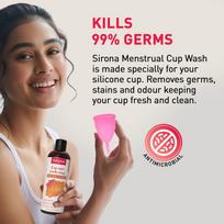 Sirona Natural Menstrual Cup Wash for Women - 100 ml with Rose Fragrance to Wash your Period Cup in a Hygienic Way beige
