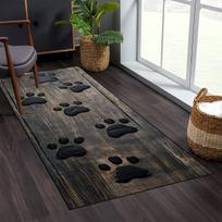 Šuns letenos rašto ilgas grindų kilimėlis virtuvės takelis neslystantis įėjimo durų kilimėlis 3D medžio rašto grafika namų zonos kilimas skalbiamas 50X150cm-Felt