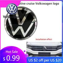 For VW Volkswagen Jetta MK5 Golf ACC Radar Front Car Logo 2GM853601 Compatible for Volkswagen Golf 7 7.5 8 Polo Passat Arteon T- 19-21 Lamando black
