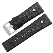 Leather Watch Strap for Diesel DZ7396, DZ4318, DZ4290, DZ7395, DZ4344 - Lychee Grain Design 26mm black