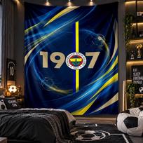 Sieninis gobelenas Fenerbahçe FC spaudinio audinys svetainei, miegamajam, namų dekoravimui 180cmx230cm