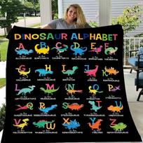 Dinozaurų abėcėlės kūdikio pledas Mesti pledą Dovanų Coca-Cola flanelinis pledas Šiltas pliušinis pledas lovai, sofai, kampinei sofai 75x90cm gray