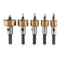 5pcs Titanium HSS Drill Bit Hole Saw Set Metalworking Cutter Tools 1630mm