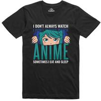 Hommes Anime Drôle Surveillant Anime Manga Japonais Geek Coupe Standard T-Shirt L blue