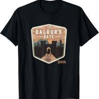 Dungeons & Dragons Baldur's Gate Forgotten Realms Logo T-Shirt L juoda