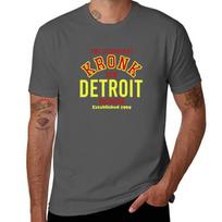 Krónk Gym Détroit gym T-Shirt man t shirts for men casual men t shirt cotton 100% T-Shirt 2XL black