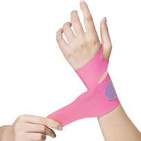 1Pcs Adjustable Stretch Wrist Brace Compression Support Wrap For Sports Sprain Chronic Strain Joint Pain Relief Unisex rožinė