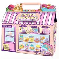 Puffy Pouches: pūkuotų pakabukų dizaino rinkinys – kavinė