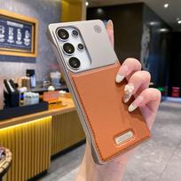 Odos Aromaterapijos Beribis Magnetinis Dėklas Samsung Galaxy S24 S23 S22 S25 Ultra Plus Telefonams Magesafe Belaidžio Įkrovimo Dangtelis Galaxy S25 Ultra ruda