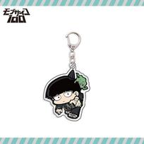 Cute Anime Mob Psycho 100 Acrylic keychain accessaries Cartoon funny Bag Pendant creative charm Car Keyring Friends Gifts 6CM 6 cm black