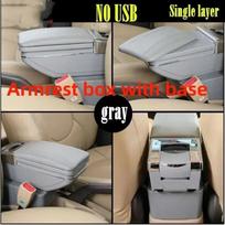 NEW For Seat León 2 Armrest Box For Seat Leon 2 Car Armrest Central storage Box Retrofit parts with USB Interior Car Accessories A gray NO USB gray