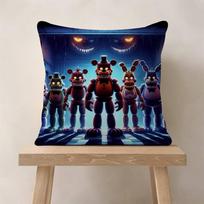 Fnaf Five-Nights-At-Freddys Pillow Cushion Cover Pillowcase Living Room Sofa Home Decor Peach skin 18*18(CM)-1Pcs gray
