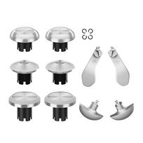 Metaliniai analoginiai pagaliukai PS5 Edge valdikliui, 4 galiniai irklai, paleidimo mygtukai, atsarginės dalys 10PCS Thumbsticks