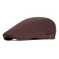 Cotton Adjustable Newsboy Caps Men Woman Casual Beret Flat Ivy Cap Soft Solid Color Driving Cabbie Hat Unisex Black Gray Hats Adjustable 56-60 cm ruda