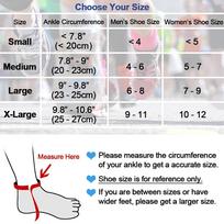 Leeonz Ankle Support for Men & Women, Compression Ankle Brace with Adjustable Strap, Sports Injury Recovery, Ligament Support, Pain Relief Guard gray