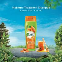 Vatika Naturals Almond & Honey Shampoo For Dry & Frizzy Hair 400 ml (Product of U.A.E) blue