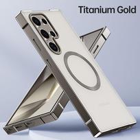 Madingas aliuminio metalinis dėklas, skirtas Samsung Galaxy S25 Ultra S24 Ultra, tvirtas, atsparus kritimui, su magnetiniu įkrovimu aluminum&Galaxy S25 Ultra