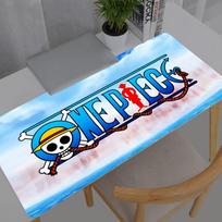 Pelės kilimėlis Žaidėjo One Piece anime PC Kompiuterio Didelis XXL Stalo kilimėlis Klaviatūros Anime Žaidimų Aksesuarai Pelės kilimėlis Kilimas 30x60cm blue