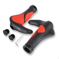 2 Pieces Mountain Bike Handle Grip AntiSlip Hand Grips WearResistant Fastenon gray