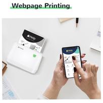 A9s Multi functional Mini Thermal Printer Pocket Wireless BT 304DPI All In One Portable Photo Mobile Printer Receipt white